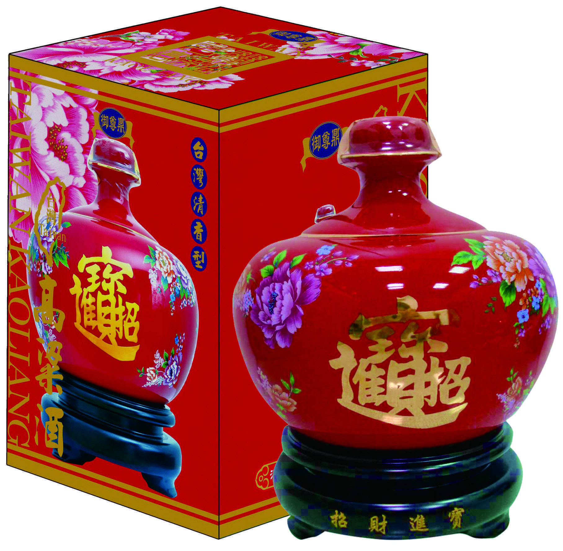 御尊鼎台灣高粱酒-招財寶鼎58%1公升